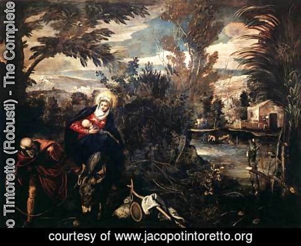 Jacopo Tintoretto (Robusti) - The Flight into Egypt, c.1575-77