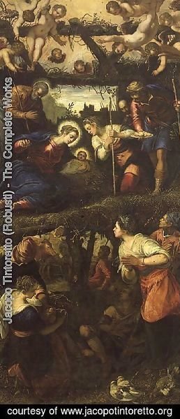 Jacopo Tintoretto (Robusti) - The Nativity and Adoration