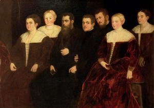 Jacopo Tintoretto (Robusti) - Seven members of the Soranzo Family