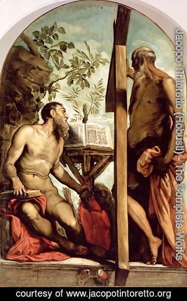 Jacopo Tintoretto (Robusti) - St. Andrew and St. Jerome