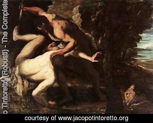Jacopo Tintoretto (Robusti) - Cain slaying Abel