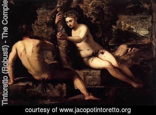 Jacopo Tintoretto (Robusti) - The Temptation of Adam and Eve