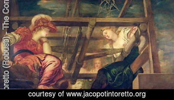 Jacopo Tintoretto (Robusti) - Athene and Arachne, c.1475-85