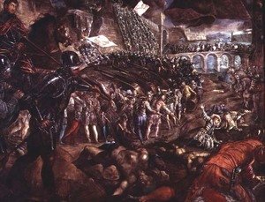 Jacopo Tintoretto (Robusti) - The Capture of Parma, c.1570