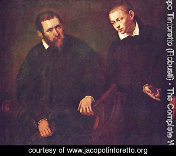 Jacopo Tintoretto (Robusti) - Double portrait of two men