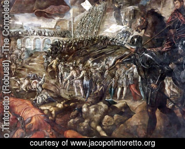 Jacopo Tintoretto (Robusti) - Federico II Gonzaga conquers Parma