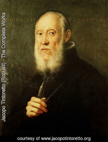 Jacopo Tintoretto (Robusti) - Portrait of Jacopo Sansovino
