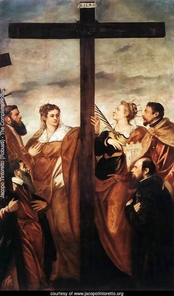 Sts Helen and Barbara Adoring the Cross