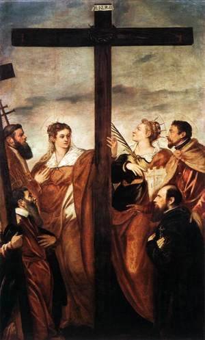 Jacopo Tintoretto (Robusti) - Sts Helen and Barbara Adoring the Cross