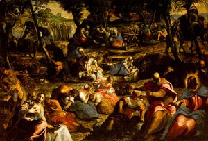 Jacopo Tintoretto (Robusti) - The Jews in the Desert