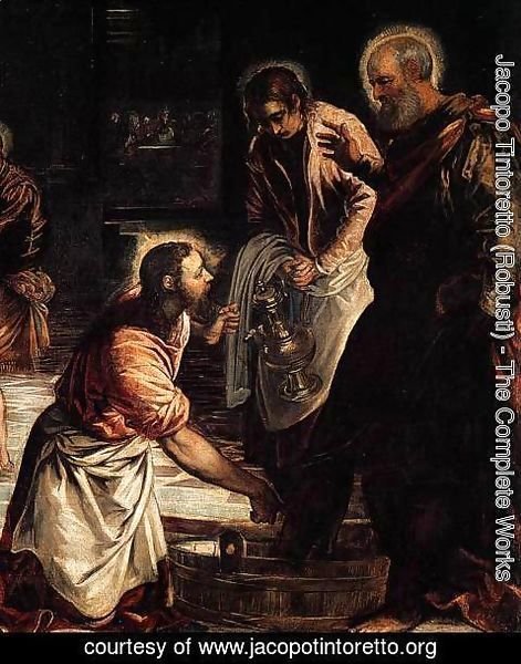 Jacopo Tintoretto (Robusti) - Christ Washing His Disciples' Feet (detail 1)