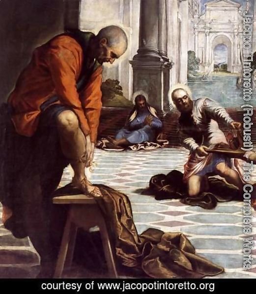 Jacopo Tintoretto (Robusti) - Christ Washing His Disciples' Feet (detail 3)