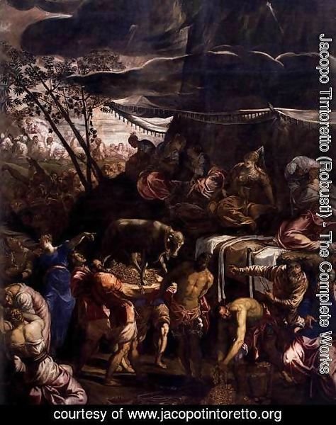 Jacopo Tintoretto (Robusti) - Moses Receiving the Tables of the Law (detail 2)