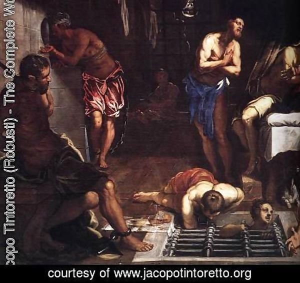 Jacopo Tintoretto (Robusti) - St Roch in Prison Visited by an Angel (detail 1)