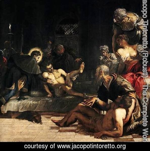 Jacopo Tintoretto (Robusti) - St Roch in the Hospital (detail 2)