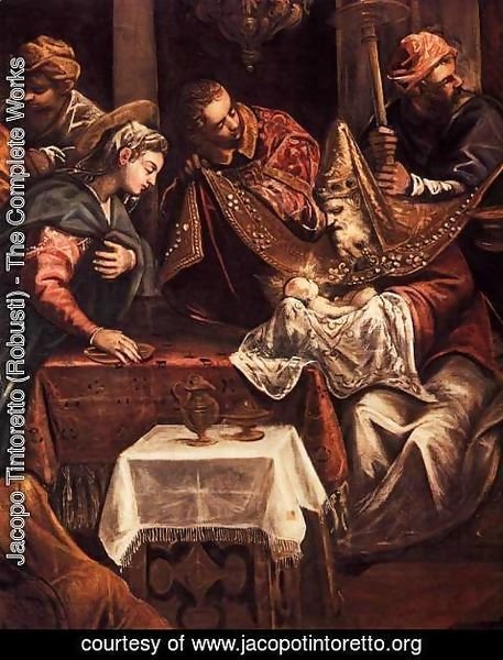 Jacopo Tintoretto (Robusti) - The Circumcision (detail)