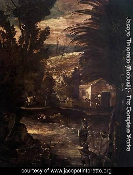Jacopo Tintoretto (Robusti) - The Flight into Egypt (detail 1)