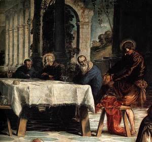 Jacopo Tintoretto (Robusti) - Christ Washing the Feet of His Disciples (detail) 2