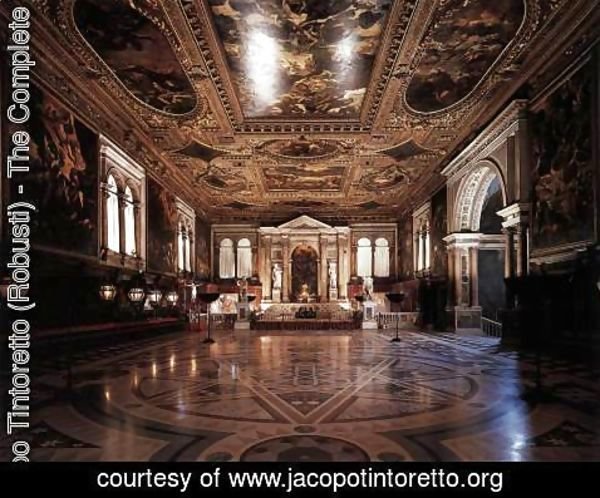 Jacopo Tintoretto (Robusti) - View of the Sala Superiore