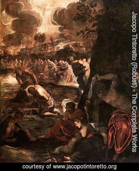 Jacopo Tintoretto (Robusti) - The Baptism of Christ 4