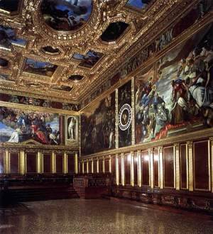 Jacopo Tintoretto (Robusti) - View of the Sala del Collegio