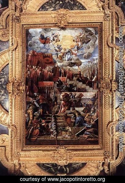 Jacopo Tintoretto (Robusti) - Doge Nicolo da Ponte Receiving a Laurel Crown from Venice