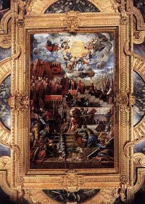 Jacopo Tintoretto (Robusti) - Doge Nicolo da Ponte Receiving a Laurel Crown from Venice