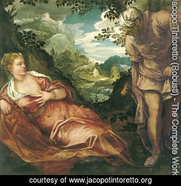 Jacopo Tintoretto (Robusti) - The Meeting of Tamar and Judah