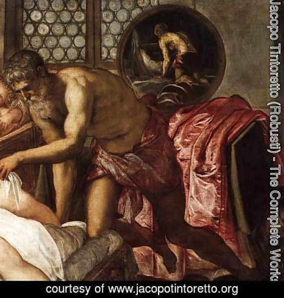 Jacopo Tintoretto (Robusti) - Venus, Mars, and Vulcan (detail)