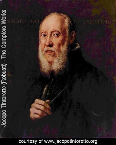 Jacopo Tintoretto (Robusti) - Portrait of Jacopo Sansovino 4