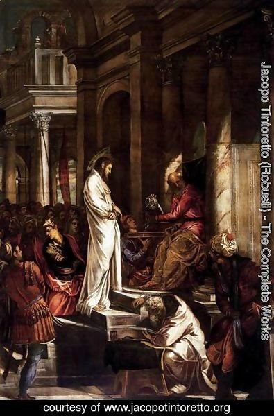 Jacopo Tintoretto (Robusti) - Christ Before Pilate 1566-67