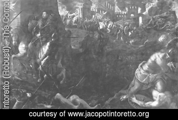 Jacopo Tintoretto (Robusti) - Taking Milan by Federico II Gonzaga